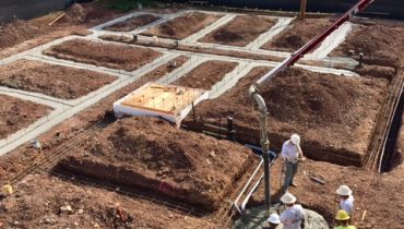 Landmark Builders Pouring Footings at Hale Nalu